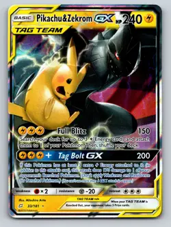 Pokemon - Pikachu & Zekrom GX - 33/181 - Team Up - NM - Image 1