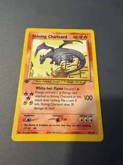 Pokemon 1. Edition Shining Charizard Neo Destiny 107/105 (ex AOG 5 Good) - Image 1