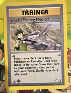 Pokemon Brock's Training Method Gym Heroes Unc ENG 106/132 1st Edition - Image 1