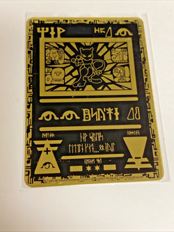 Pokemon TCG - Ancient Mewtwo #2 - Black & Gold Metal Fan Art Card Collectible - Image 1
