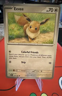 Pokemon Eevee 133/165 Scarlet & Violet 151 Regular Near Mint English - Image 1
