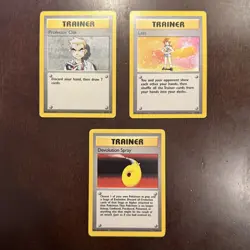 Vintage Pokemon Trainer Card Lot WOTC Professor Oak Devolution Spray Lass - Image 1