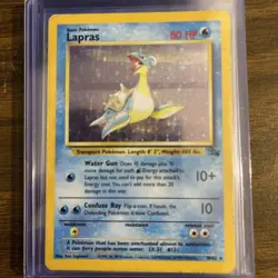 Pokemon TCG Lapras Fossil 10/62 Holo 1999-2000 Wizards Base Set Copyright... - Image 2
