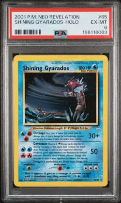2001 POKEMON NEO REVELATION #65 SHINING GYARADOS-HOLO PSA 6 New Cert - Image 1