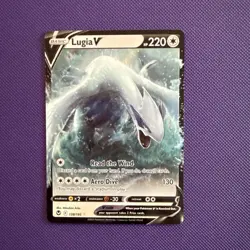 Pokemon Lugia V Ultra Rare SWSH12: Silver Tempest 138/195 NM - Image 1