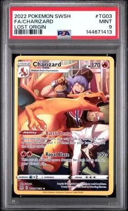 PSA 9 - 2022 Pokemon Lost Origin Charizard #TG03 - Image 1