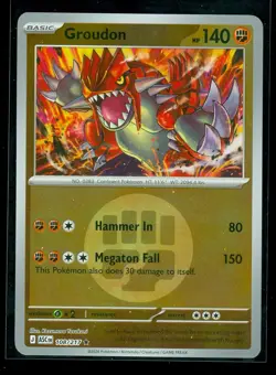 Pokemon GROUDON 108/217 Ascended Heroes - RARE Rev Holo - MINT - Image 1