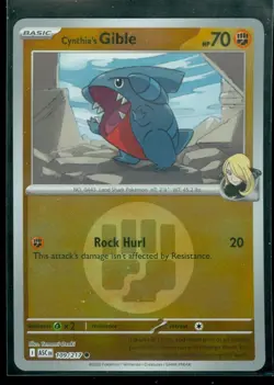 Pokemon CYNTHIA'S GIBLE 109/217 - Ascended Heroes - Rev Holo - MINT - Image 1