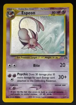 Pokemon TCG: Espeon - 1/75 Neo Discovery Holographic Rare [LP] - Image 1
