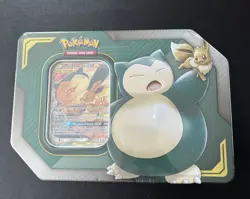 Pokemon TCG: TAG Team Tin Eevee and Snorlax GX Factory sealed 820650805295 - Image 1