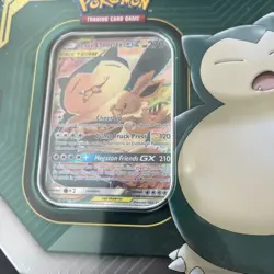 Pokemon TCG: TAG Team Tin Eevee and Snorlax GX Factory sealed 820650805295 - Image 2