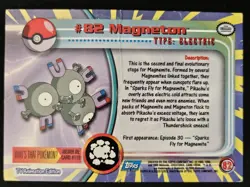 Magneton #82 Topps Blue Label TV Animation Edition Non Holo Pokemon TCG 1999 HP - Image 2