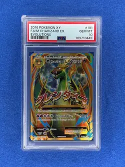 2016 Pokemon XY Evolutions 101/108 M Charizard EX HOLO Full Art PSA 10 - Image 1