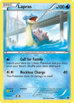 Lapras 25/99 Rare Next Destinies Pokemon TCG - Image 1