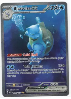 Blastoise ex 200/165 Special Illustration Rare 151 Pokemon TCG Near Mint - Image 1