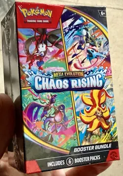 Pokemon TCG Mega Evolution: Chaos Rising Booster Bundle Box 6 Packs English - Image 1