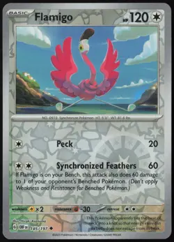 Flamigo 185/197 Obsidian Flames Uncommon Reverse Holo Pokemon NM - Image 1