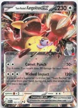 Team Rocket's Kangaskhan ex 162/217 Double Rare Ascended Heroes Pokemon NM - Image 1