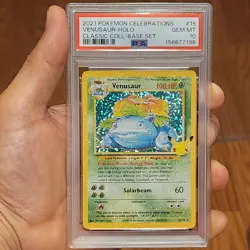 2021 Pokemon Celebrations Venusaur PSA 10 Classic Collection 15/102 - Image 1