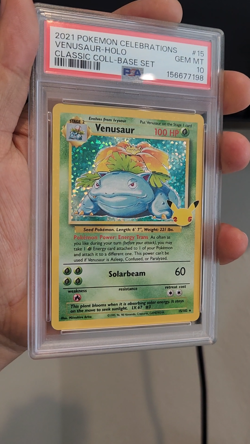 2021 Pokemon Celebrations Venusaur PSA 10 Classic Collection 15/102 - Image 2