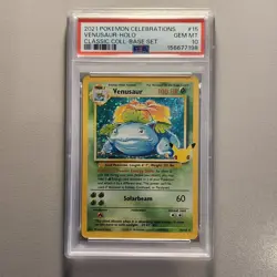 2021 Pokemon Celebrations Venusaur PSA 10 Classic Collection 15/102 - Image 4