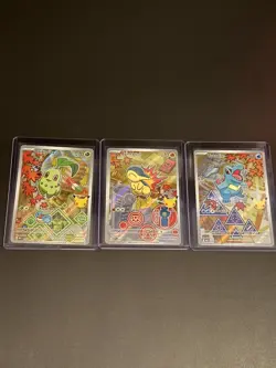 Pokemon First Partner Series 2 - Johto Starter Set Chikorita Cyndaquil Totodile - Image 1