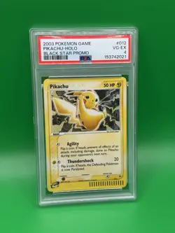2003 Pokemon Pikachu #012 Black Star Promo EN PSA 4 - Image 1
