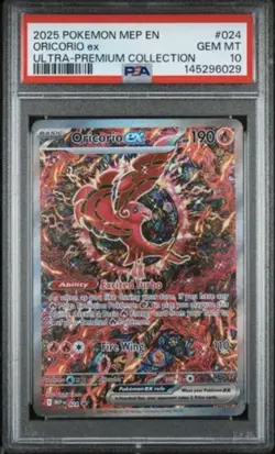 The Pokemon Company PSA 10 2025 Oricorio ex #024 EN Holo Promo MEP - Image 1