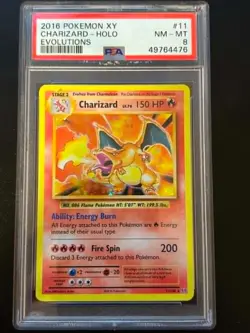 PSA 8 Charizard 11/108 HOLO XY EVOLUTIONS Pokemon TCG PSA 8 - Image 1