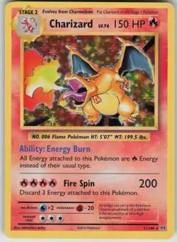Pokemon TCG Charizard Holo Rare XY - Evolutions 11/108 - Image 1