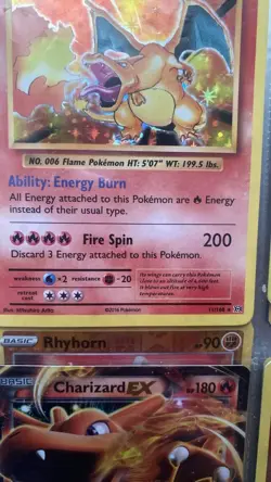 Pokemon TCG XY Evolutions Holo Charizard 11/108 + Charizard EX Vulpix Lot - Image 3