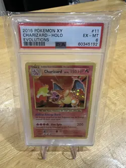 Pokemon TCG Charizard 2016 XY Evolutions Holo 11/108 PSA 6 - Image 1