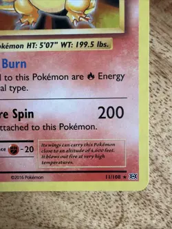 Pokemon TCG Charizard 11/108 Holo Rare Card XY Evolutions - Image 5