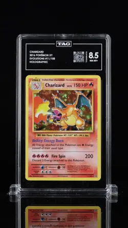 Pokemon TCG XY Evolutions Charizard 11/108 Holo TAG 8.5 - Image 1