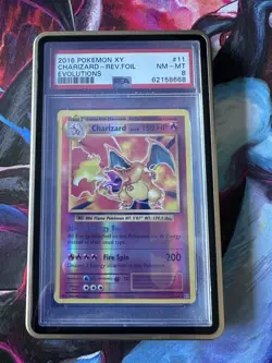 Pokemon TCG XY Evolutions Charizard 11/108 Rev Holo Rare Card PSA 8 NM-MT - Image 1