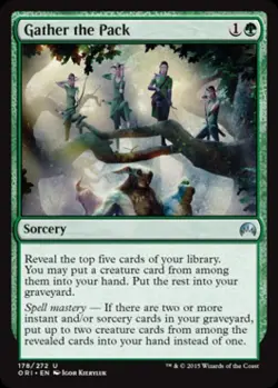 Gather the Pack -Foil Medium Play MTG Magic Origins - Image 1