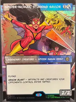 MTG Marvel Spectacular Spider-Woman, Stunning Savior Borderless Foil (Rare) - Image 1