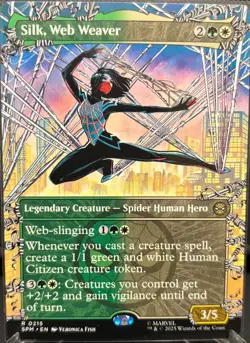 MTG Marvel Spectacular Silk, Web Weaver Borderless (Rare) - Image 1