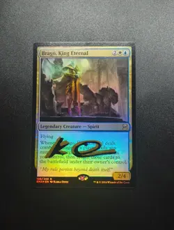 MTG Artist Signed Brago, King Eternal Eternal Masters Foil - Image 1