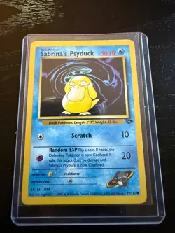 Sabrina’s Psyduck 99/132 Pokemon Card Gym Challenge WOTC Vintage Psyduck - Image 1