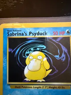 Sabrina’s Psyduck 99/132 Pokemon Card Gym Challenge WOTC Vintage Psyduck - Image 2