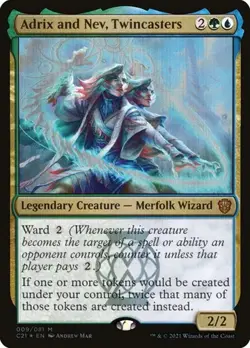Adrix and Nev, Twincasters - Foil Commander 2021 LP MTG - Image 1
