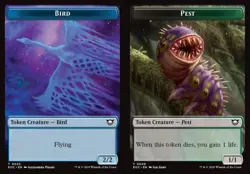 Bird // Pest - Foil Token EOC NM MTG - Image 1