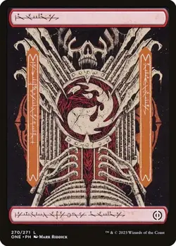 Mountain - Foil Phyrexian Extended Art ONE LP MTG - Image 1