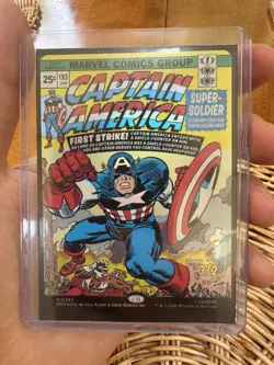 MTG Marvel Captain America, Super-Soldier Foil (borderless) comic book MSH 0387 - Image 3