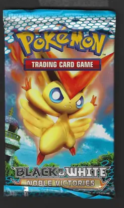 Pokemon "Noble Victories" 10-Card Sealed Booster Pack (Victini) X1 - Image 1