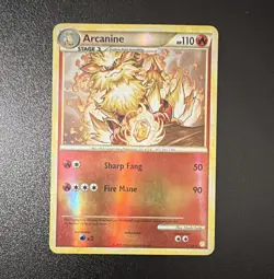 Pokemon TCG Arcanine 1/123 Heartgold & Soulsilver Holo Rare Reverse Holo Eng - Image 1