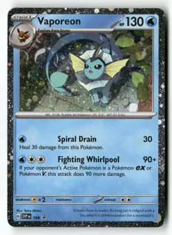Vaporeon (Cosmos Holo) 168 Holo Promo Scarlet & Violet Promo Pokemon Near Mint - Image 1