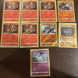 Lot Of 9 Holo Reverse Holo Pokemon Cards From Pack To Sleeve Charmander Promo X5 - Image 1