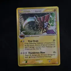 Pokemon TCG Kabutops Holo Rare Light Play 9/110 Delta Species Stamped 2006 Card - Image 1